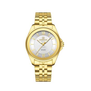 NAVIFORCE NF5067 women’s Bloom series stainless steel analog wristwatch with luminous hands.