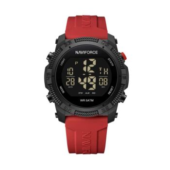 NAVIFORCE NF7104 unisex digital sports watch with silicone strap and LCD display.