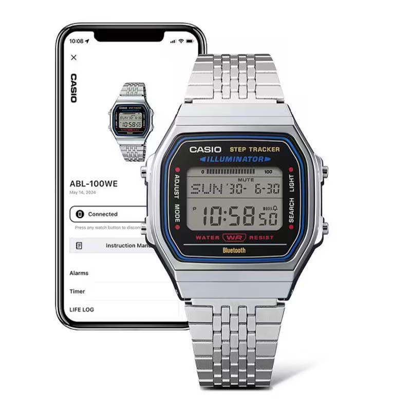 Casio ABL-100WE-2A Vintage Digital Step Tracker Watch | Bluetooth | Price in Kenya | Elite Tech Base - Image 2