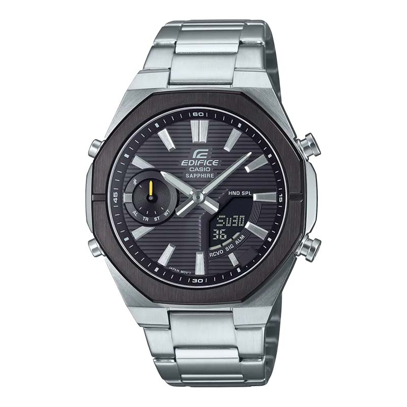 Casio Edifice ECB-S10DB-1A Analog-Digital Black Stainless Steel Watch For Men