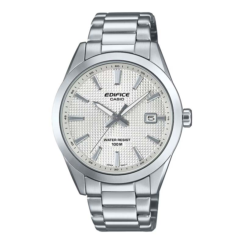 Casio Edifice EFV-160D-7AV Analog White Dial Stainless Steel Watch For Men