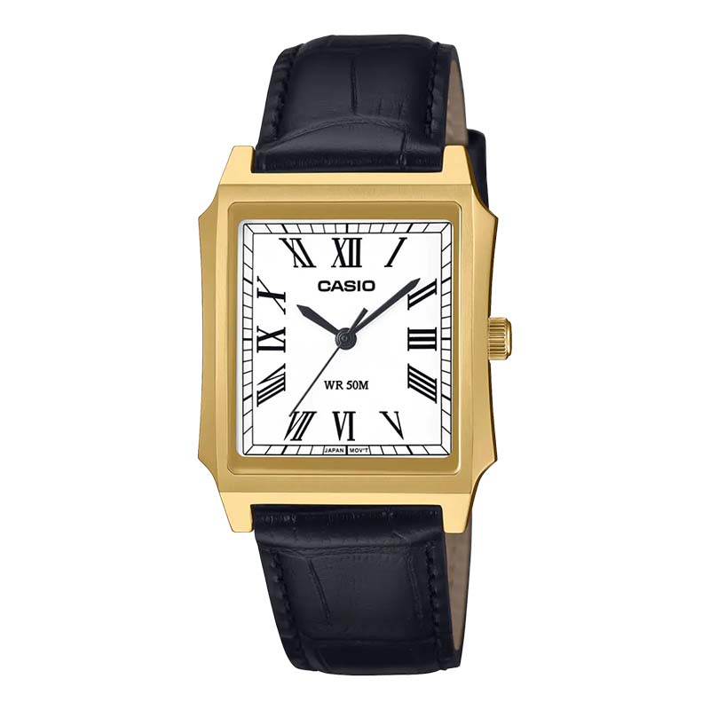 Casio MTP-B190GL-7BV Men's Analog Gold Leather Watch | Casio Kenya