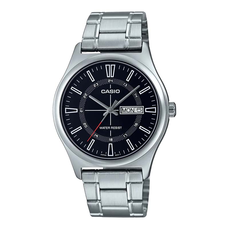 Casio MTP-V006D-1C Analog Black Dial Stainless Steel Watch For Men