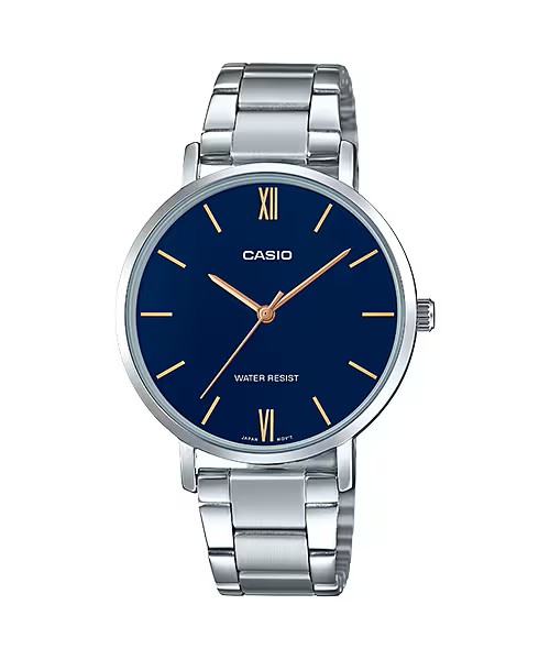 Casio LTP-VT01D-2B Women's Analog Silver Stainless Steel Watch